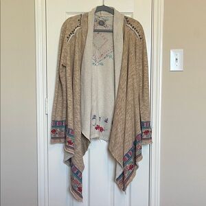 Double D Ranch Open Floral Western Cardigan